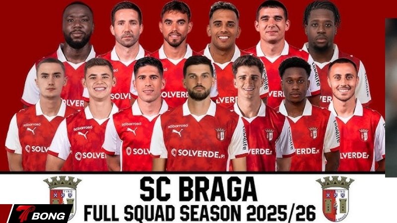 Đội hình đầy đủ mùa giải hiện tại của Sporting Braga